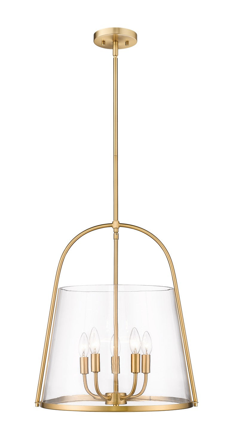 Z-Lite 3041P18-MGLD Five Light Pendant, Modern Gold