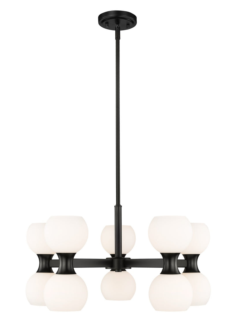 Z-Lite 494-10MB Ten Light Chandelier, Matte Black