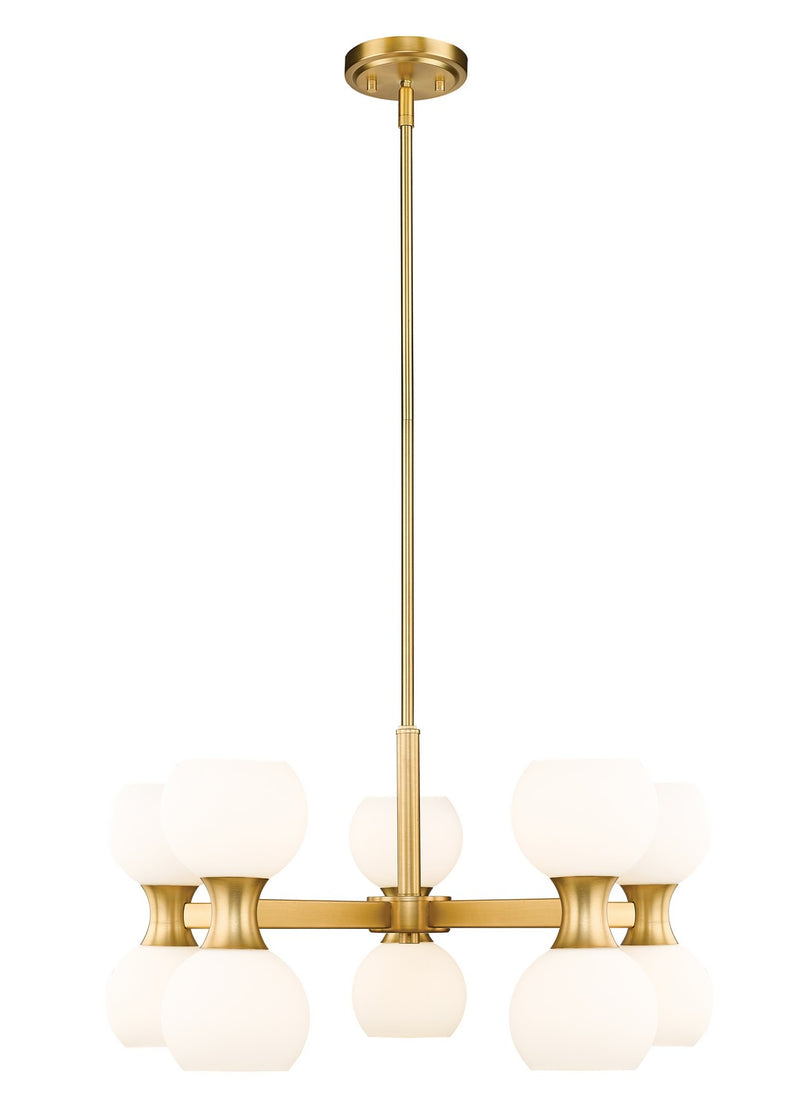 Z-Lite 494-10MGLD Ten Light Chandelier, Modern Gold