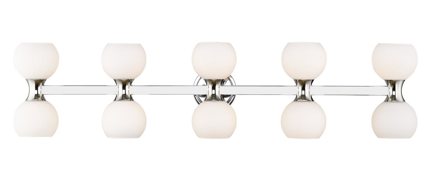 Z-Lite 494-10V-CH Ten Light Vanity, Chrome