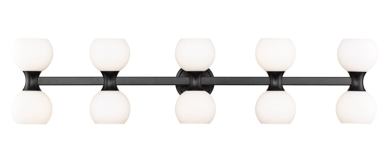 Z-Lite 494-10V-MB Ten Light Vanity, Matte Black