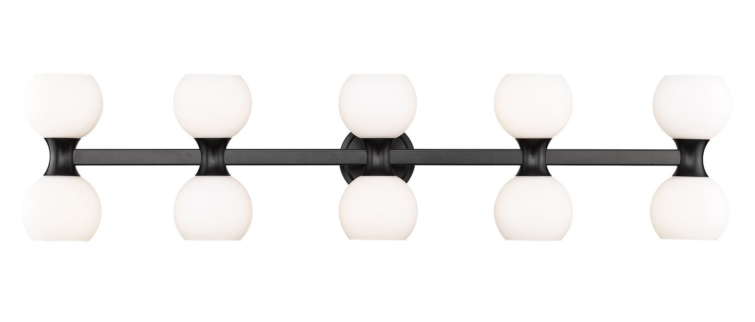 Z-Lite 494-10V-MB Ten Light Vanity, Matte Black