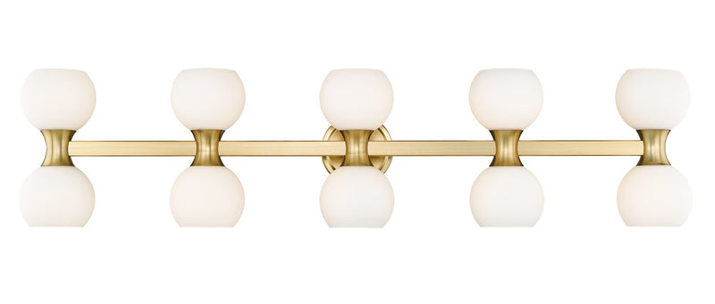 Z-Lite 494-10V-MGLD Ten Light Vanity, Modern Gold