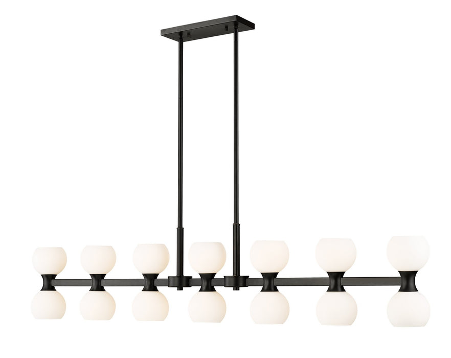 Z-Lite 494-14L-MB 14 Light Linear Chandelier, Matte Black