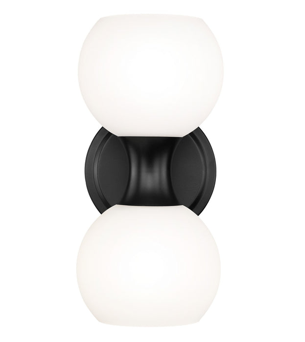 Z-Lite 494-2S-MB Two Light Wall Sconce, Matte Black