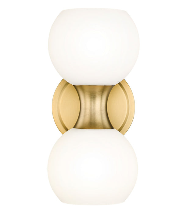 Z-Lite 494-2S-MGLD Two Light Wall Sconce, Modern Gold