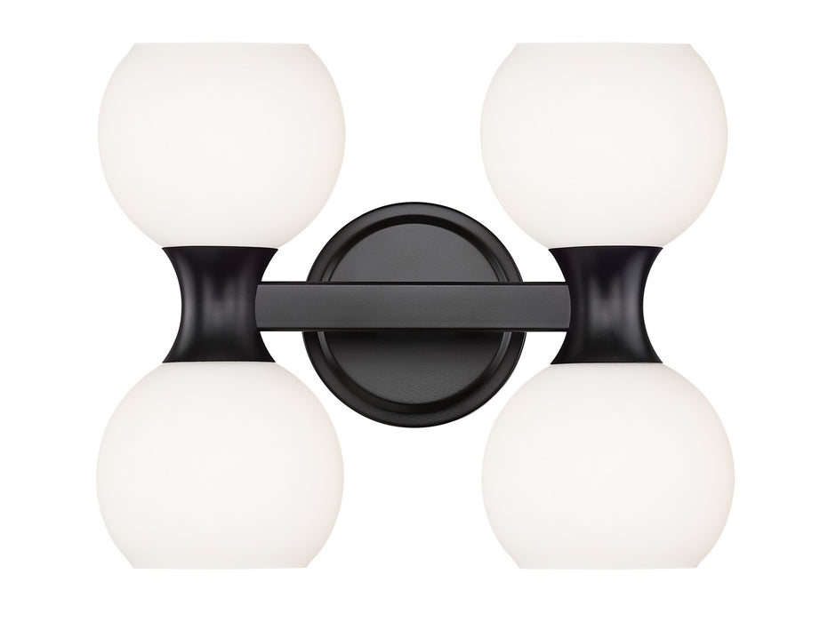 Z-Lite 494-4V-MB Four Light Vanity, Matte Black