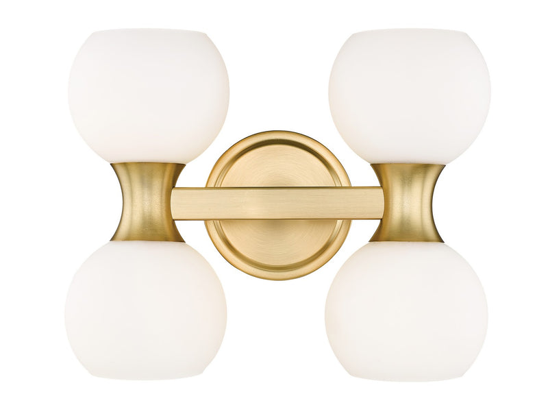 Z-Lite 494-4V-MGLD Four Light Vanity, Modern Gold