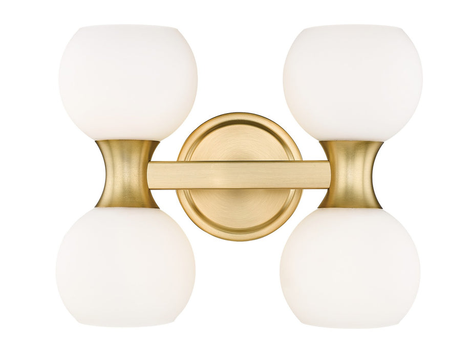Z-Lite 494-4V-MGLD Four Light Vanity, Modern Gold