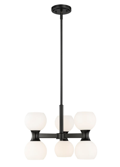 Z-Lite 494-6MB Six Light Chandelier, Matte Black