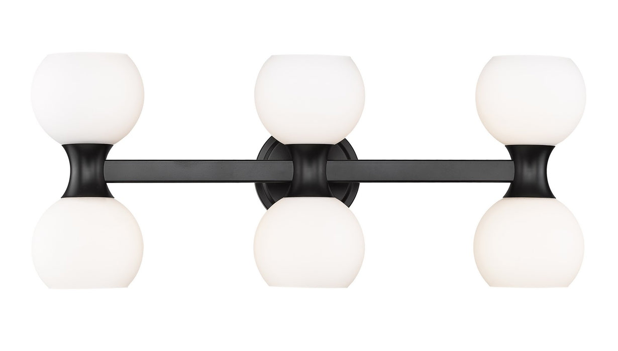 Z-Lite 494-6V-MB Six Light Vanity, Matte Black