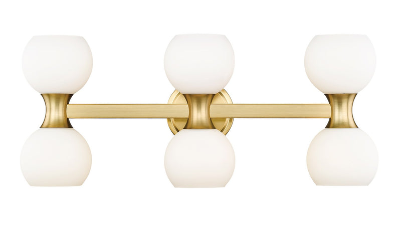 Z-Lite 494-6V-MGLD Six Light Vanity, Modern Gold