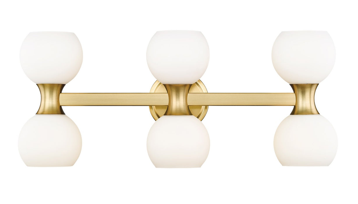 Z-Lite 494-6V-MGLD Six Light Vanity, Modern Gold