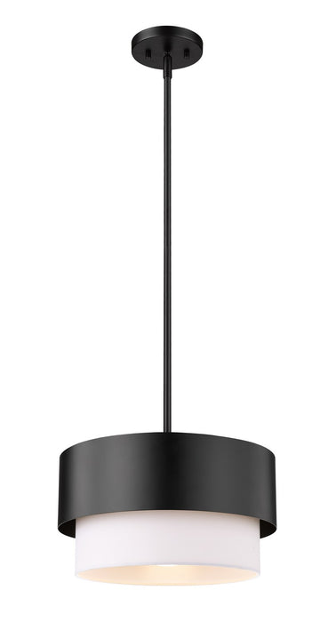 Z-Lite 495P12-MB One Light Pendant, Matte Black