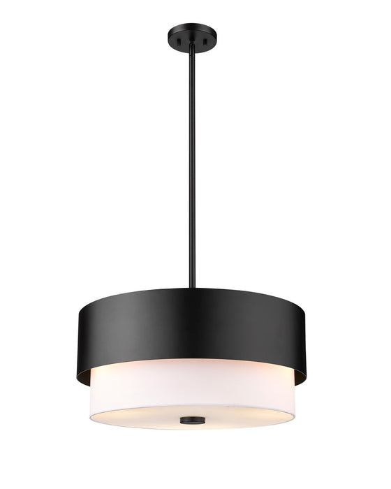Z-Lite 495P18-MB Three Light Pendant, Matte Black