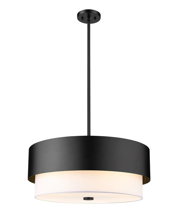 Z-Lite 495P24-MB Five Light Chandelier, Matte Black