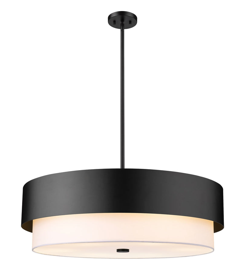 Z-Lite 495P32-MB Six Light Chandelier, Matte Black