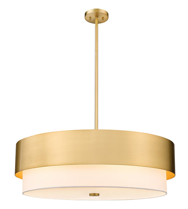 Z-Lite 495P32-MGLD Six Light Chandelier, Modern Gold