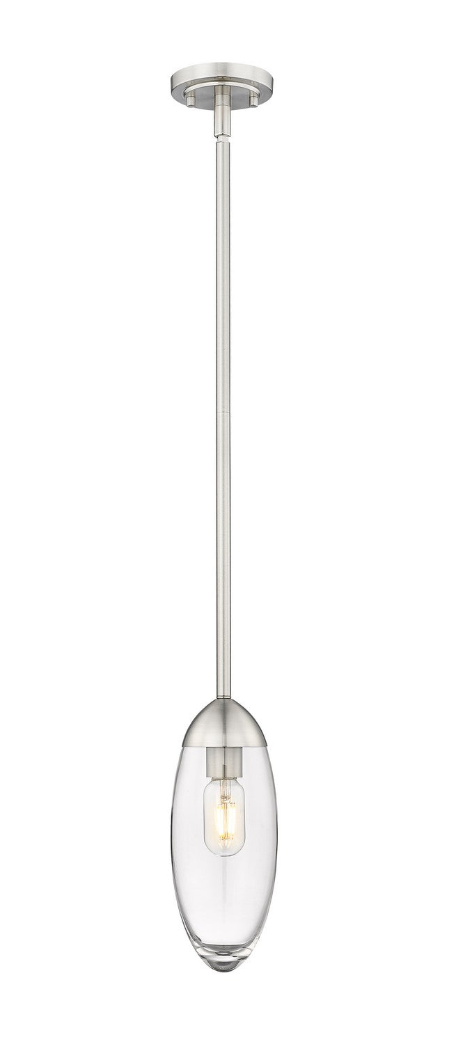 Z-Lite 651P-ROD-BN One Light Pendant, Brushed Nickel