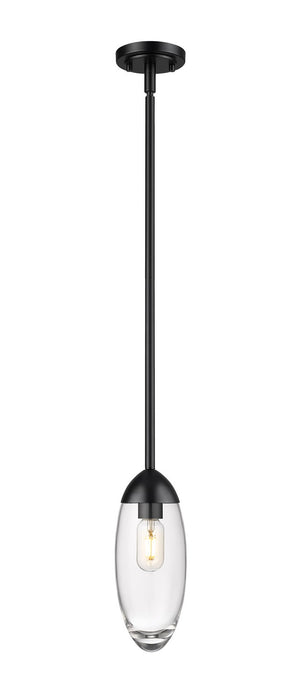 Z-Lite 651P-ROD-MB One Light Pendant, Matte Black