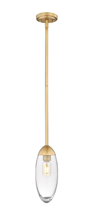 Z-Lite 651P-ROD-RB One Light Pendant, Rubbed Brass