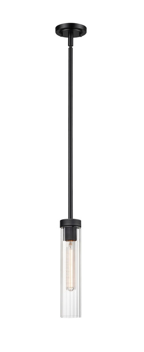 Z-Lite 740P-ROD-MB One Light Pendant, Matte Black