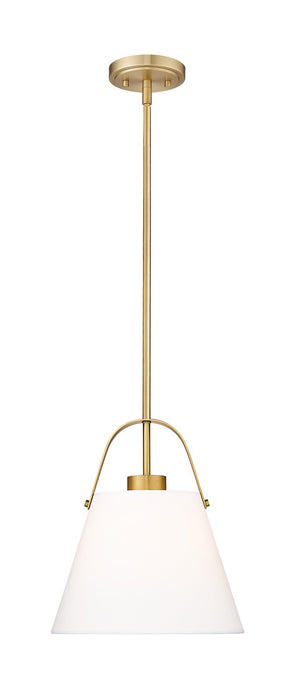 Z-Lite 743P12-HBR One Light Pendant, Heritage Brass