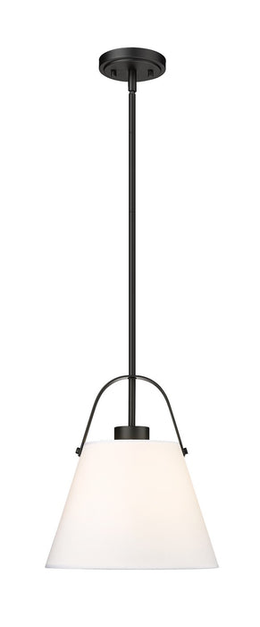 Z-Lite 743P12-MB One Light Pendant, Matte Black