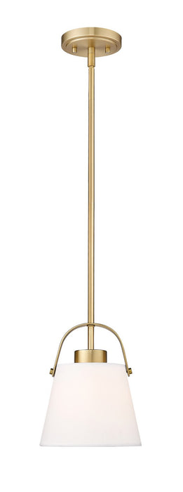 Z-Lite 743P8-HBR One Light Pendant, Heritage Brass