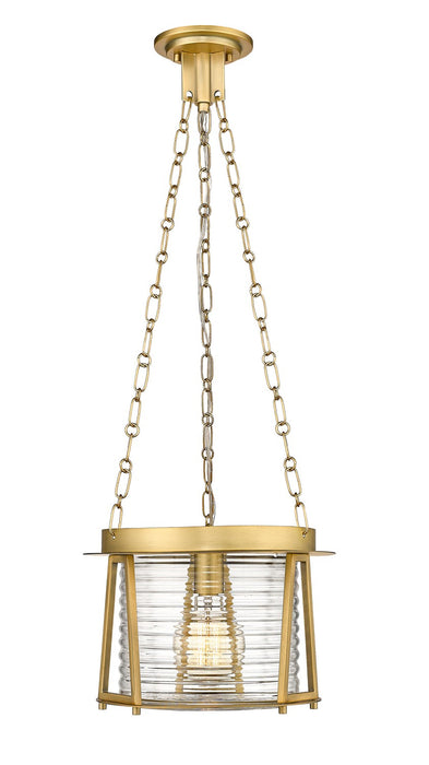 Z-Lite 7503P13-RB One Light Pendant, Rubbed Brass