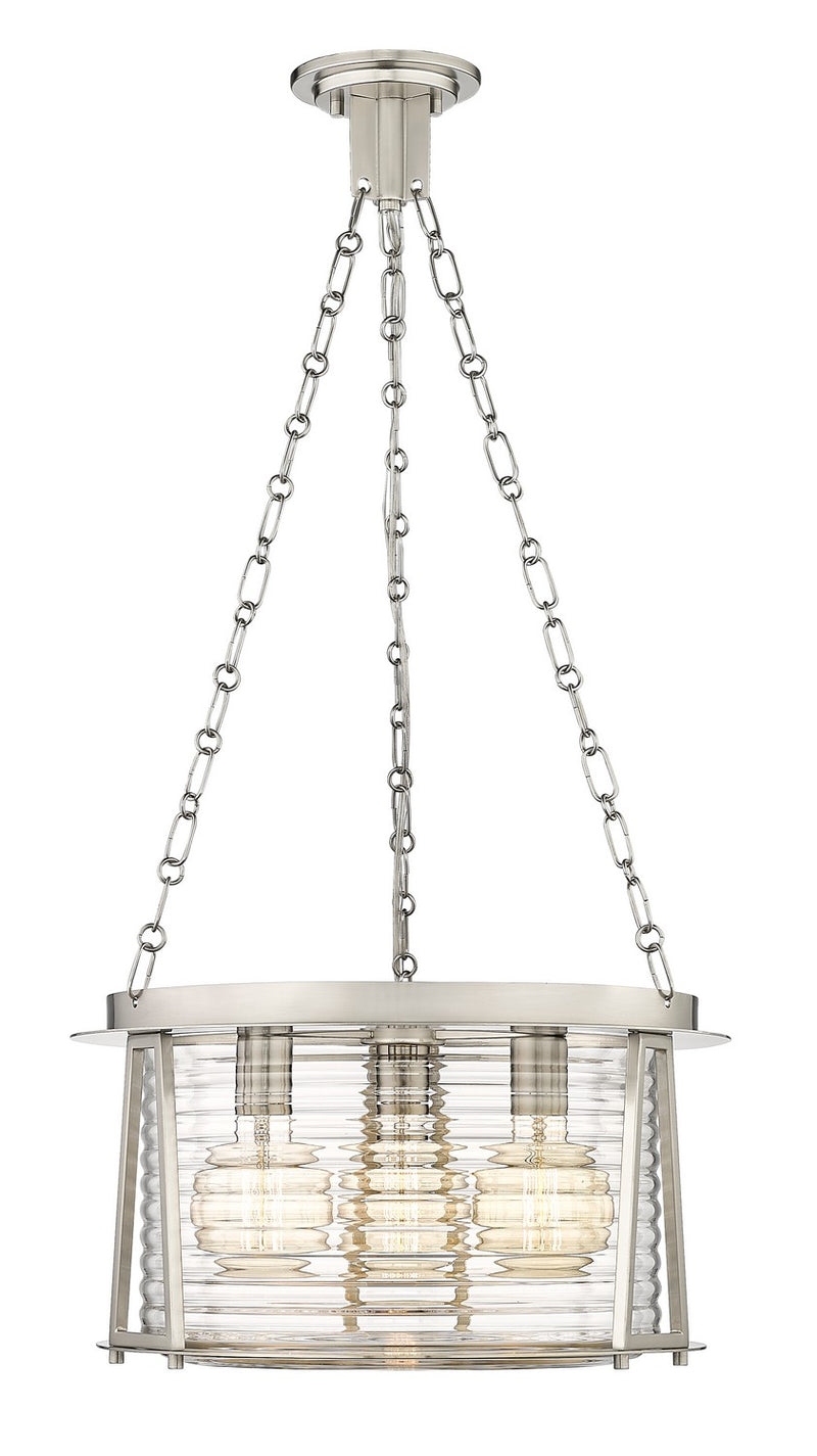 Z-Lite 7503P18-BN Three Light Pendant, Brushed Nickel