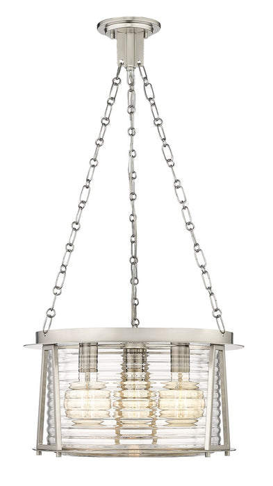 Z-Lite 7503P18-BN Three Light Pendant, Brushed Nickel