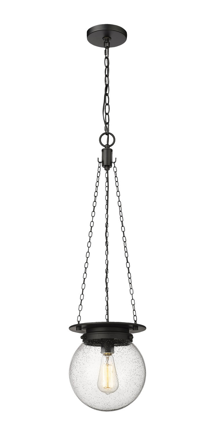 Z-Lite 7506P9-MB One Light Pendant, Matte black