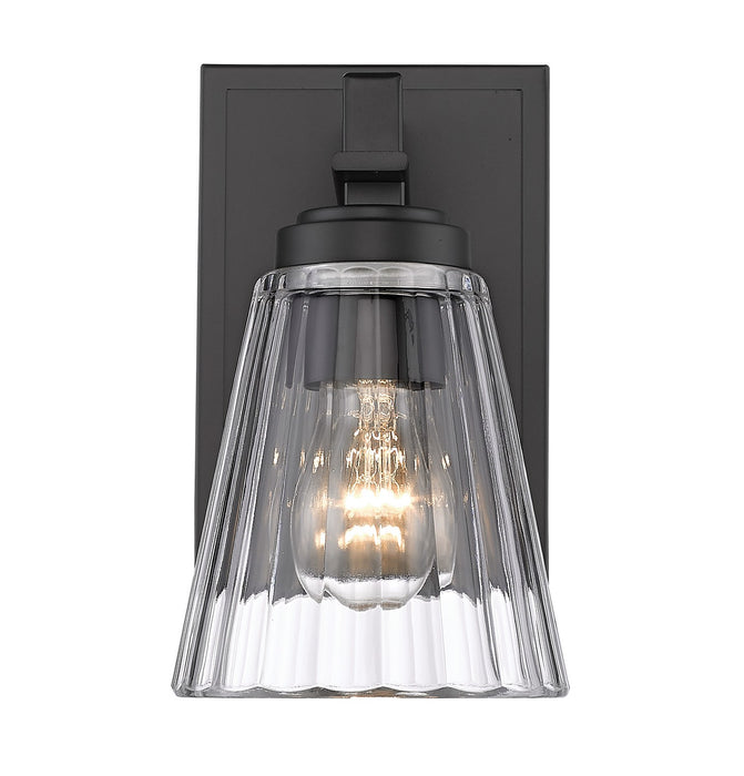 Z-Lite 823-1S-MB One Light Wall Sconce, Matte Black