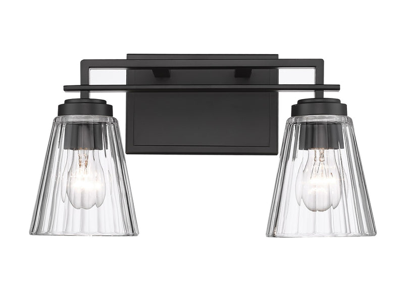 Z-Lite 823-2V-MB Two Light Vanity, Matte Black