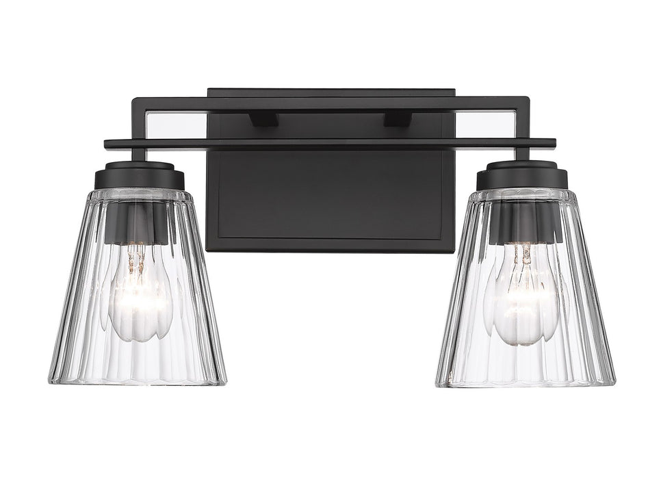 Z-Lite 823-2V-MB Two Light Vanity, Matte Black