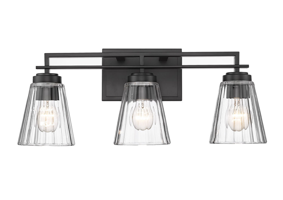 Z-Lite 823-3V-MB Three Light Vanity, Matte Black