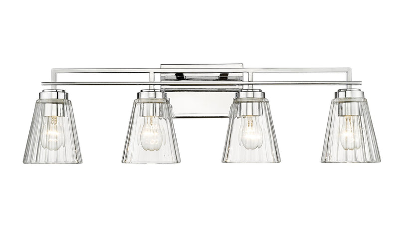 Z-Lite 823-4V-CH Four Light Vanity, Chrome