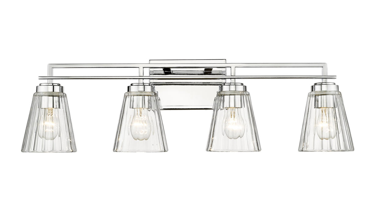Z-Lite 823-4V-CH Four Light Vanity, Chrome