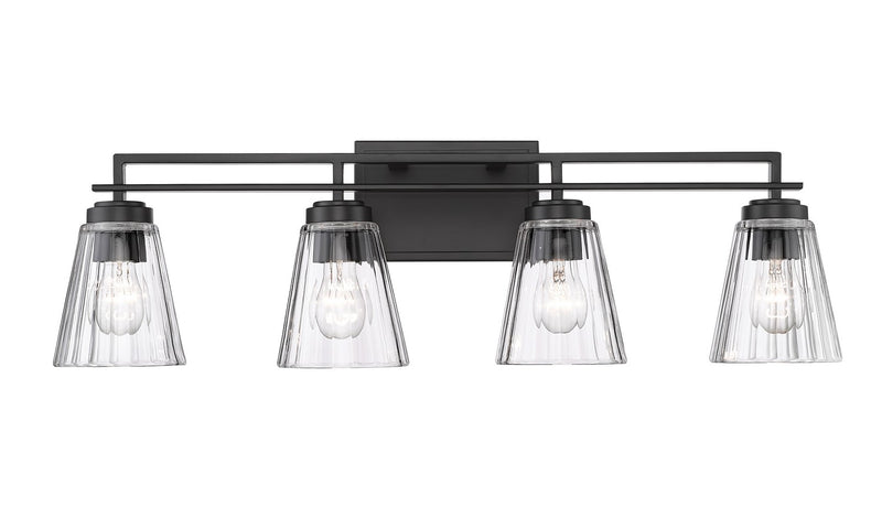 Z-Lite 823-4V-MB Four Light Vanity, Matte Black