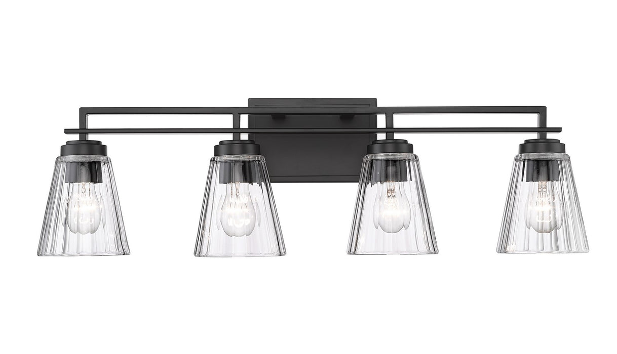 Z-Lite 823-4V-MB Four Light Vanity, Matte Black