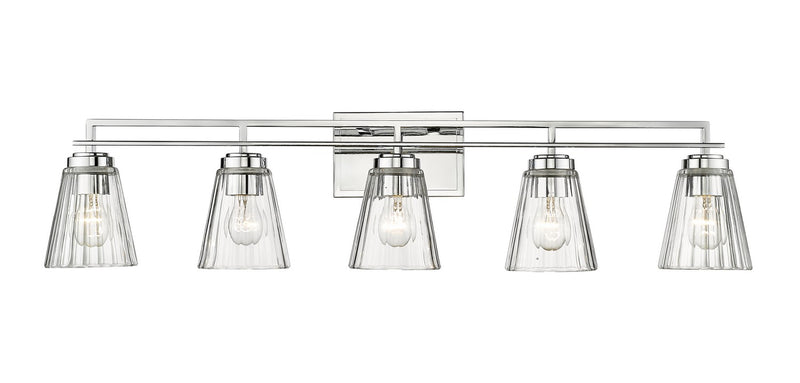 Z-Lite 823-5V-CH Five Light Vanity, Chrome