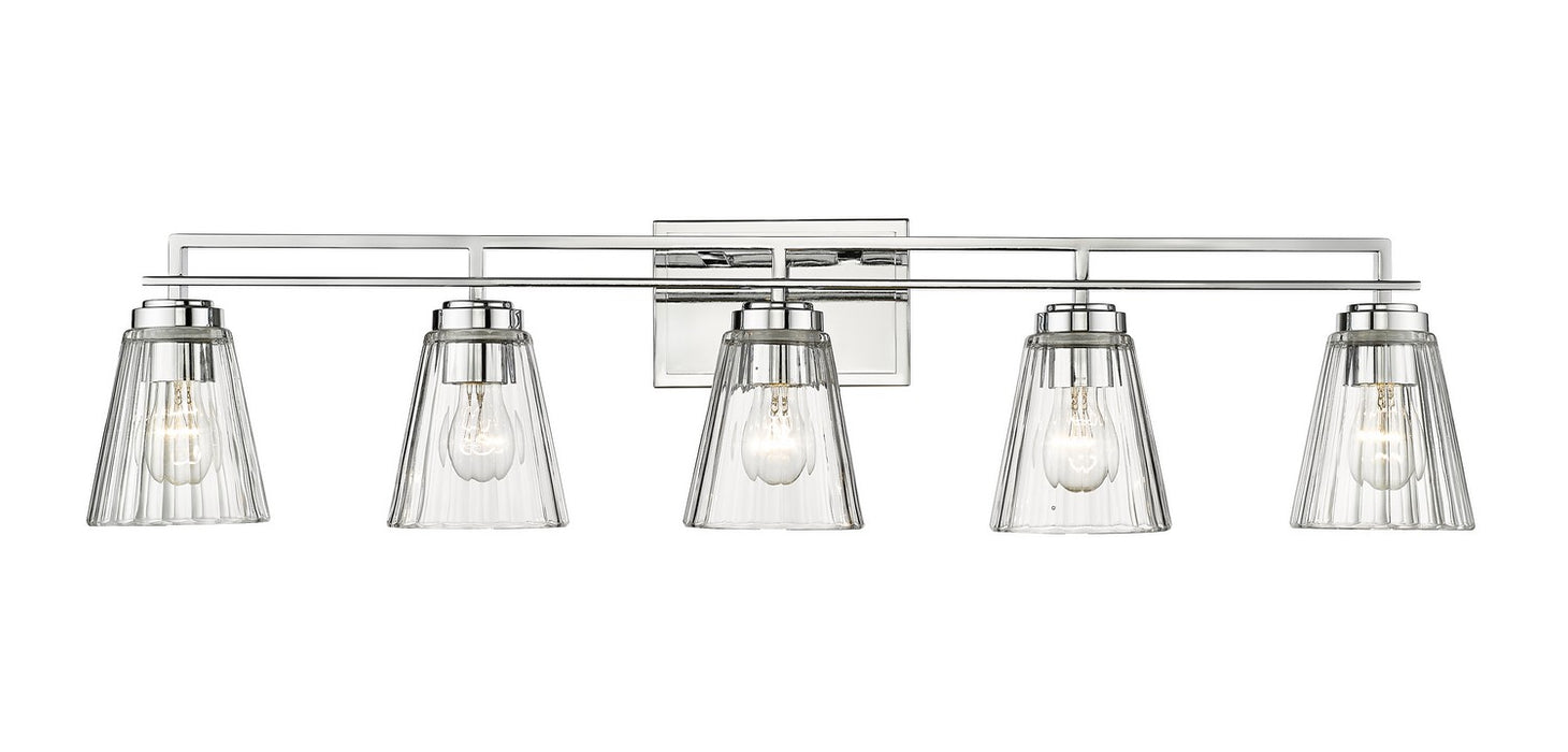 Z-Lite 823-5V-CH Five Light Vanity, Chrome