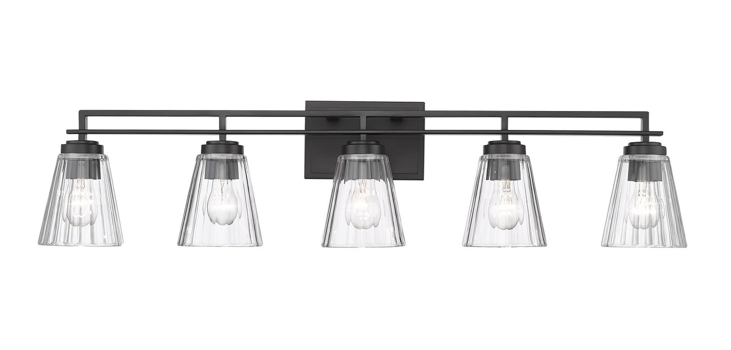 Z-Lite 823-5V-MB Five Light Vanity, Matte Black
