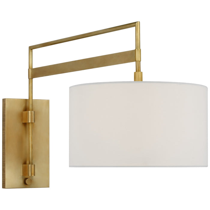 Visual Comfort Signature RB 2061AB-L LED Wall Sconce, Antique Brass