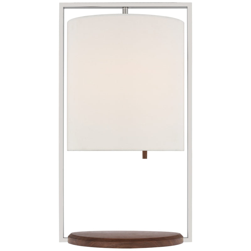 Visual Comfort Signature RB 3130PN/W-L LED Table Lamp, Polished Nickel and Walnut