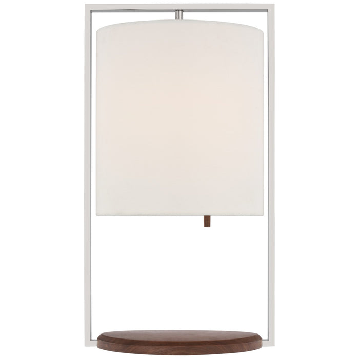 Visual Comfort Signature RB 3130PN/W-L LED Table Lamp, Polished Nickel and Walnut