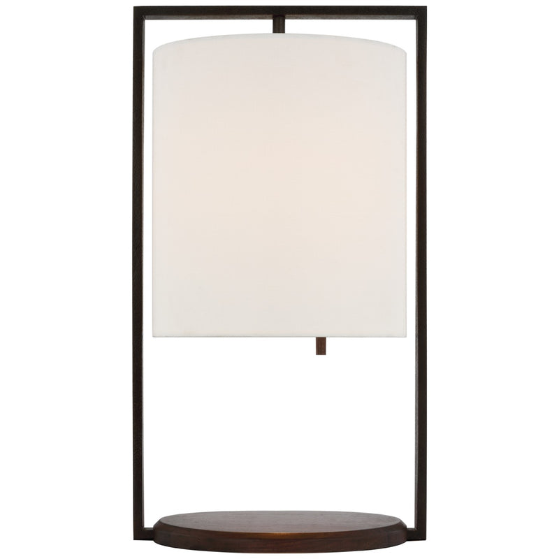 Visual Comfort Signature RB 3130WI/DW-L LED Table Lamp, Warm Iron and Dark Walnut