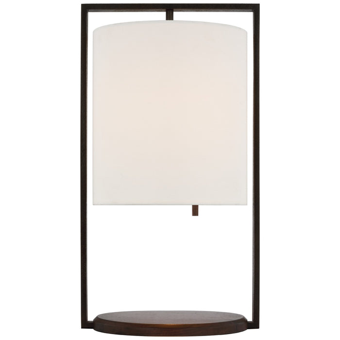 Visual Comfort Signature RB 3130WI/DW-L LED Table Lamp, Warm Iron and Dark Walnut