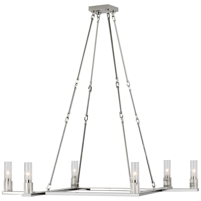 Visual Comfort Signature RB 5008PN-CG LED Chandelier, Polished Nickel